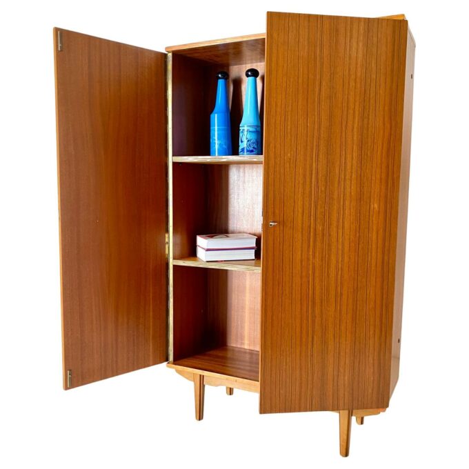 Mid Century Modern Teak Cupboard in Scandinavian Style