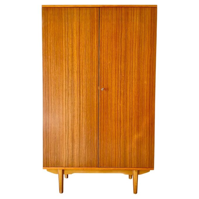 Mid Century Modern Teak Cupboard in Scandinavian Style