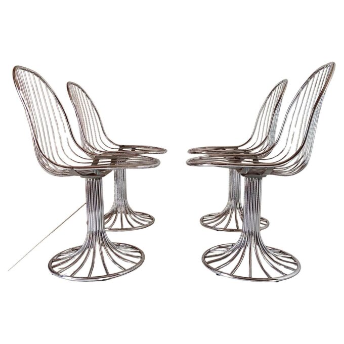 Space Age Dining " Margot " Chairs, Gastone Rinaldi for RIMA,