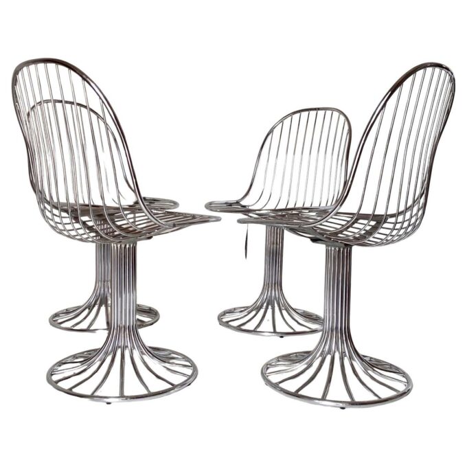 Space Age Dining " Margot " Chairs, Gastone Rinaldi for RIMA,