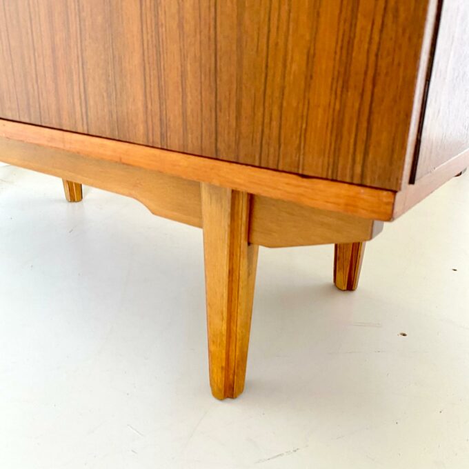 Mid Century Modern Teak Cupboard in Scandinavian Style