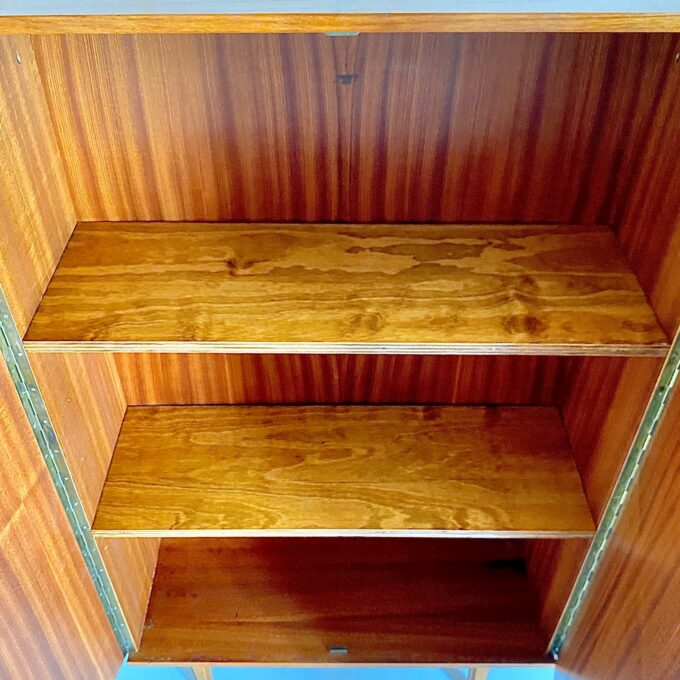 Mid Century Modern Teak Cupboard in Scandinavian Style