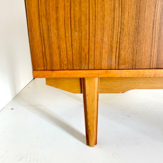 Mid Century Modern Teak Cupboard in Scandinavian Style