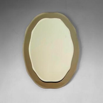Mid Century Modern Beveled Edged Wall Mirror, Italy 1970s