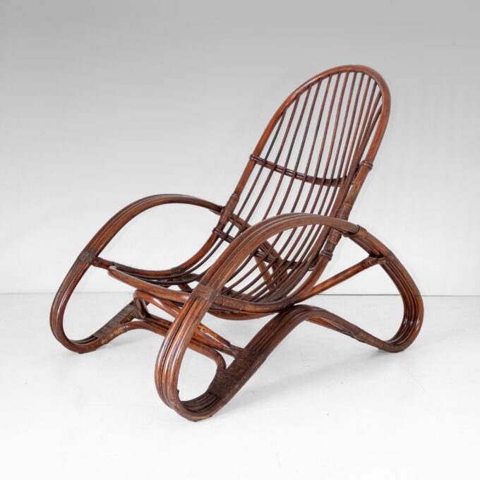 Bamboo Armchair in the style of Tito Agnoli, Italy 1960s - Image 2