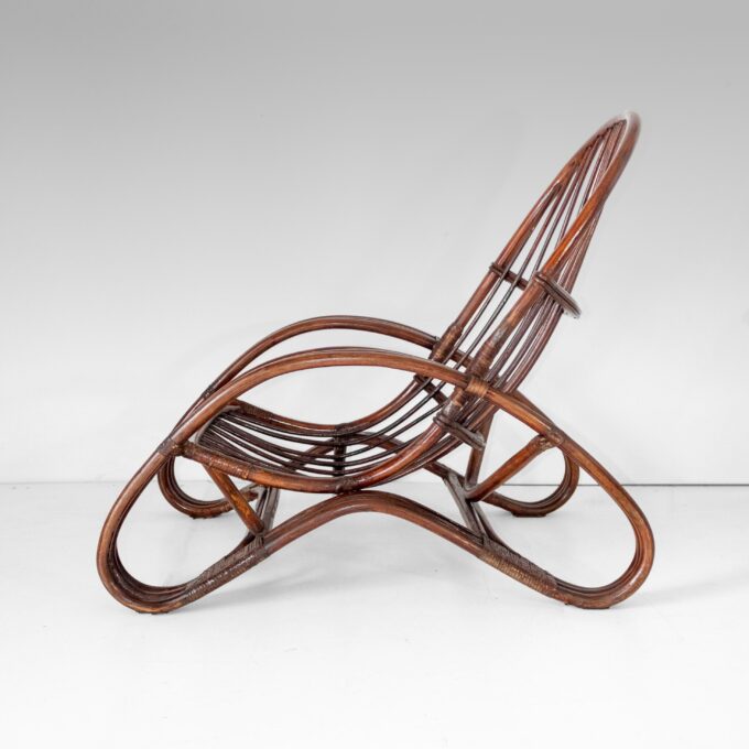 Bamboo Armchair in the style of Tito Agnoli, Italy 1960s - Image 3