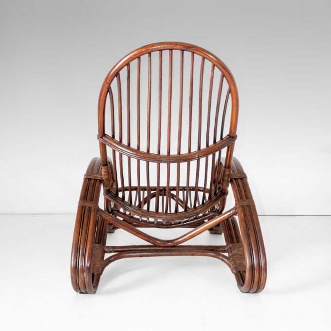 Bamboo Armchair in the style of Tito Agnoli, Italy 1960s - Image 6