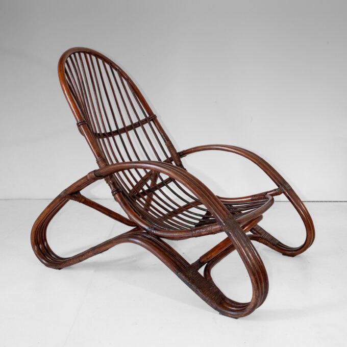 Bamboo Armchair in the style of Tito Agnoli, Italy 1960s - Image 7