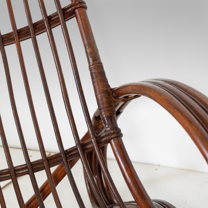 Bamboo Armchair in the style of Tito Agnoli, Italy 1960s - Image 14