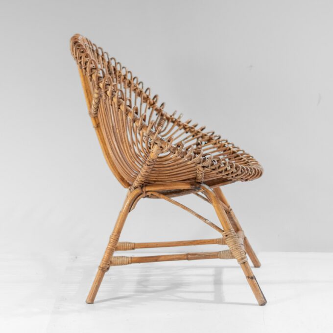 Mid-Century Modern Italian Bamboo Lounge Set - Image 11