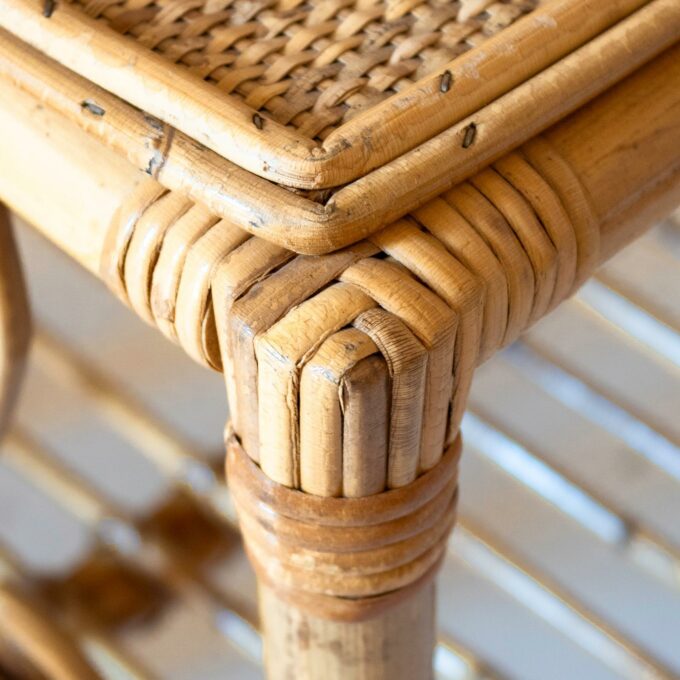 Midcentury Modern Italian Bamboo Side Tables, set of two, Italy 1960s - Image 11