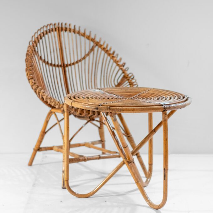 Mid-Century Modern Italian Bamboo Lounge Set - Image 2