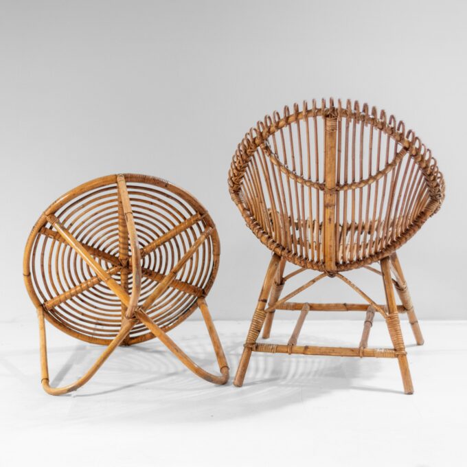 Mid-Century Modern Italian Bamboo Lounge Set - Image 3