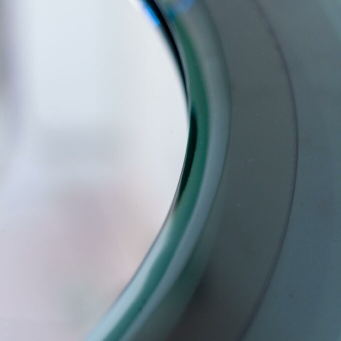 Midcentury Modern Beveled Round Wall Mirror, Veca, Italy 1970s - Image 3