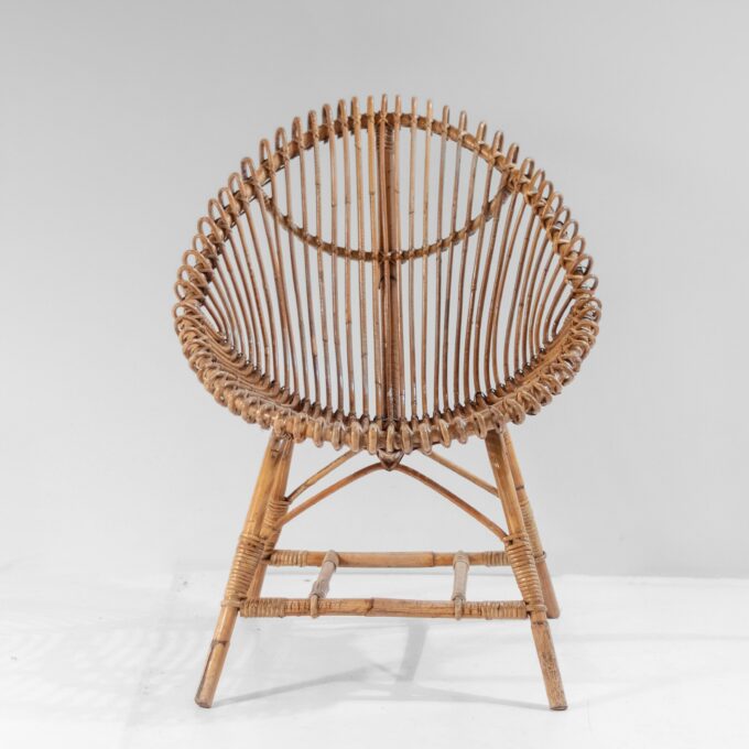 Mid-Century Modern Italian Bamboo Lounge Set - Image 8