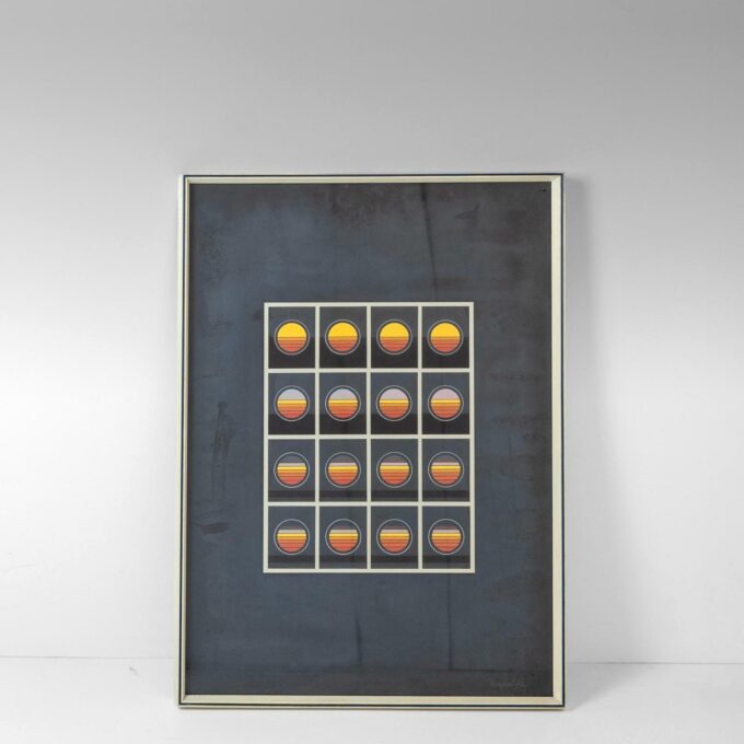 1970s Italian Modern Art Lithograpic poster created by Angela Trapani - Image 7