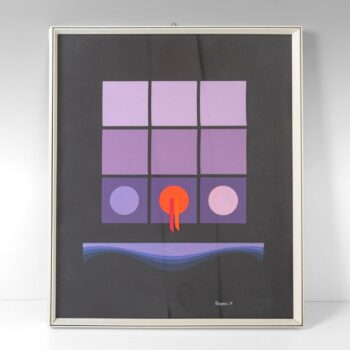 1970s Italian Modern Art Collage Poster created by Angela Trapani