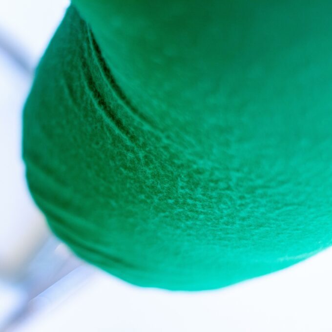 Space Age Italian Modern Desk Chair In Green Velvet and Chromed Metal - Image 11