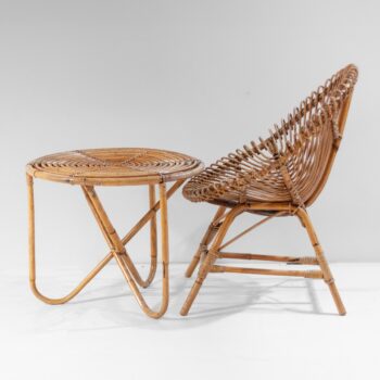 Mid-Century Modern Italian Bamboo Lounge Set