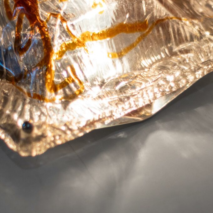 Pair of “Diamante” Murano Glass Wall Sconces by Carlo Nason for Mazzega - Image 12