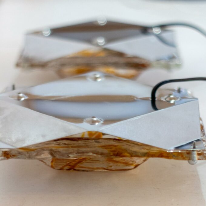 Pair of “Diamante” Murano Glass Wall Sconces by Carlo Nason for Mazzega - Image 15