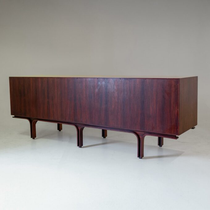1950s Frattini for Bernini Italian Modern Sideboard – Wood Sliding Doors - Image 4