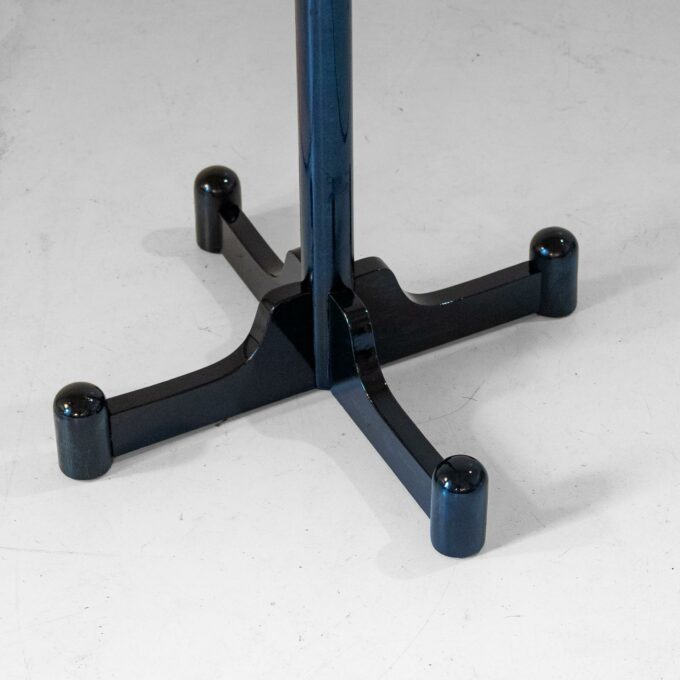 1970s Italian Modern Dark Green Glazed Wood Coat Rack - Image 5