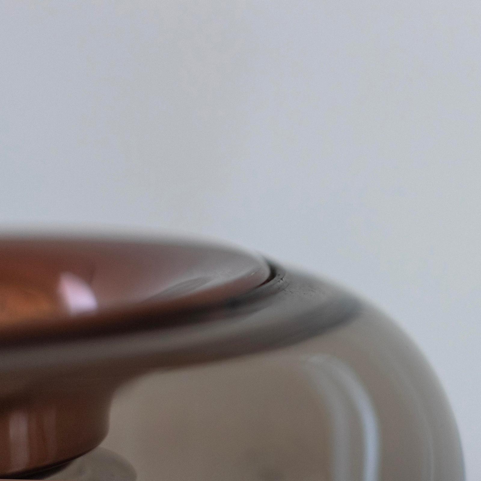 Design Italian Smoked Glass and Bronzed Pendant - Image 9