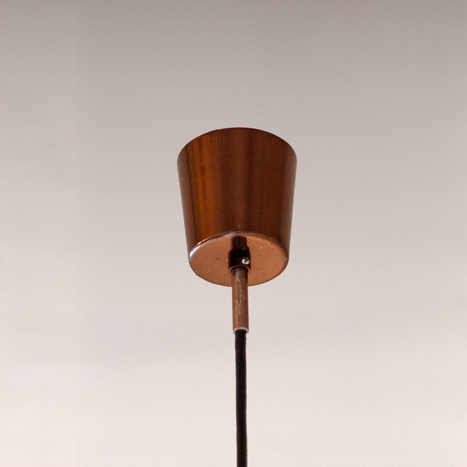 Design Italian Smoked Glass and Bronzed Pendant - Image 10