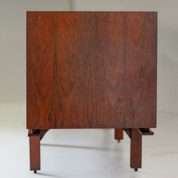 1950s Frattini for Bernini Italian Modern Sideboard – Wood Sliding Doors - Image 18